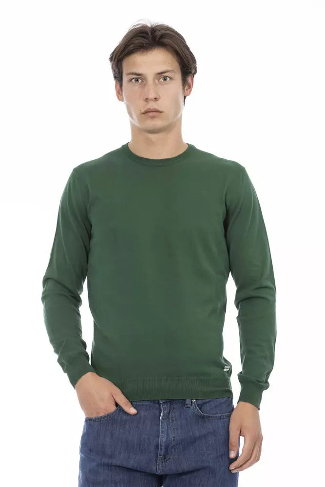 Baldinini Trend Emerald Elegance Baumwollpullover mit Rundhalsausschnitt