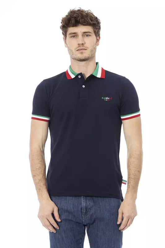 Baldinini Trend Blue Cotton Men Polo