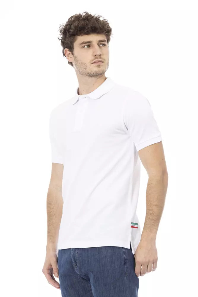 Baldinini Trend White Cotton Men Polo