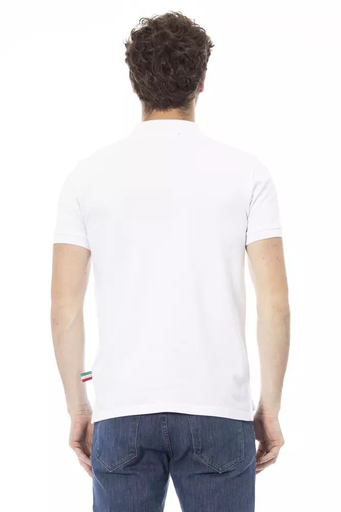 Baldinini Trend White Cotton Men Polo