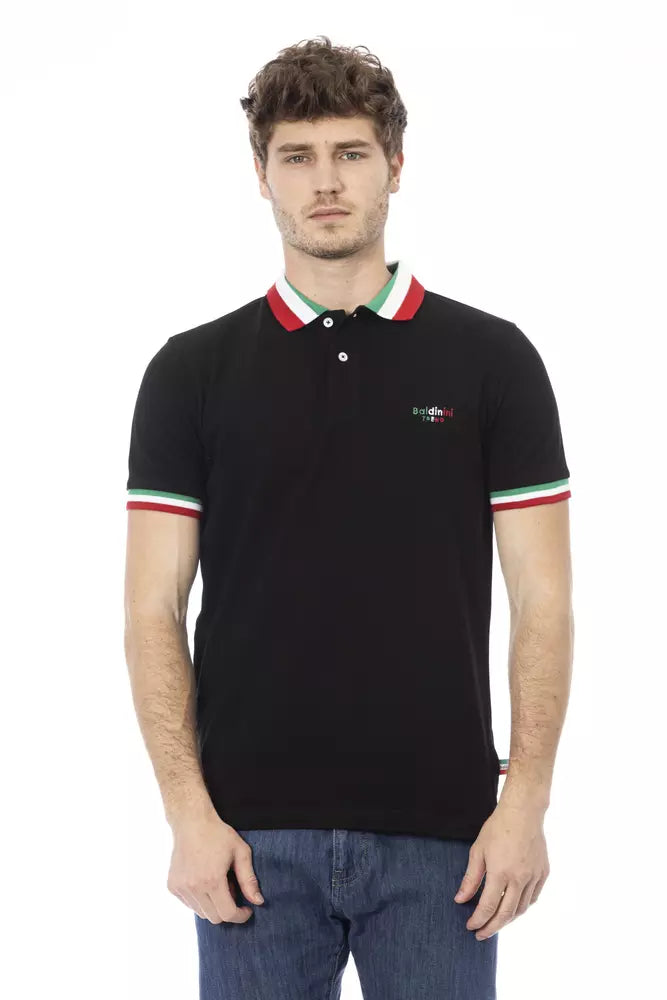 Baldinini Trend Chic Poloshirt mit dreifarbigem Kragen