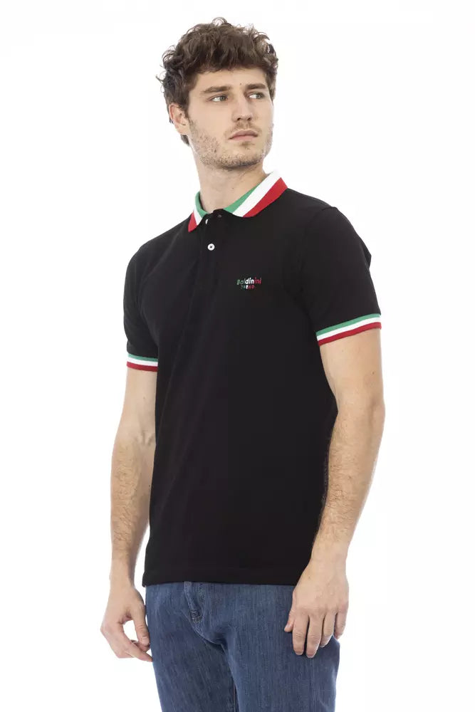 Baldinini Trend Chic Poloshirt mit dreifarbigem Kragen