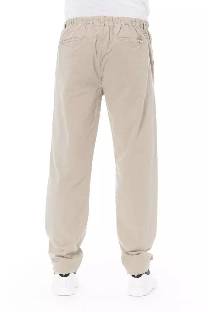 Baldinini Trend Chic Beige Chinohose für stilvollen Komfort