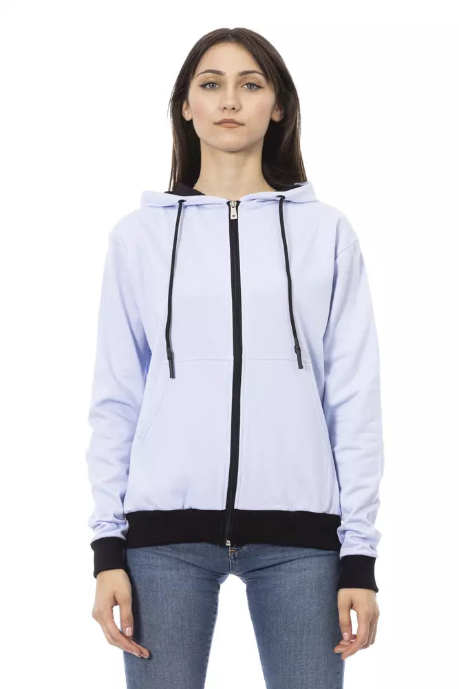 Baldinini Trend Chic zweifarbiger Kapuzenpullover in Lila