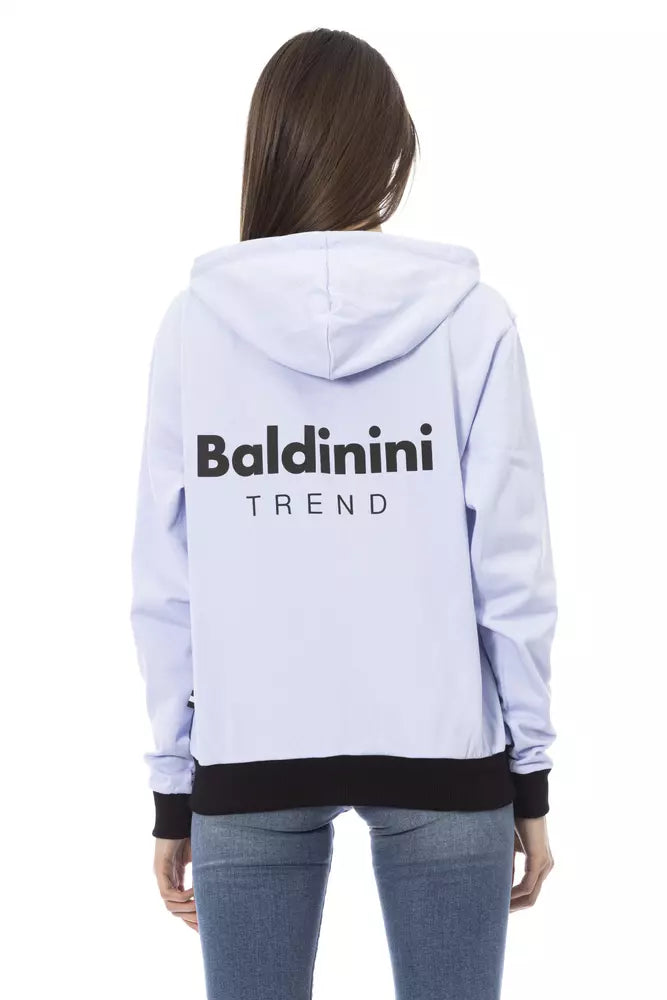 Baldinini Trend Chic zweifarbiger Kapuzenpullover in Lila