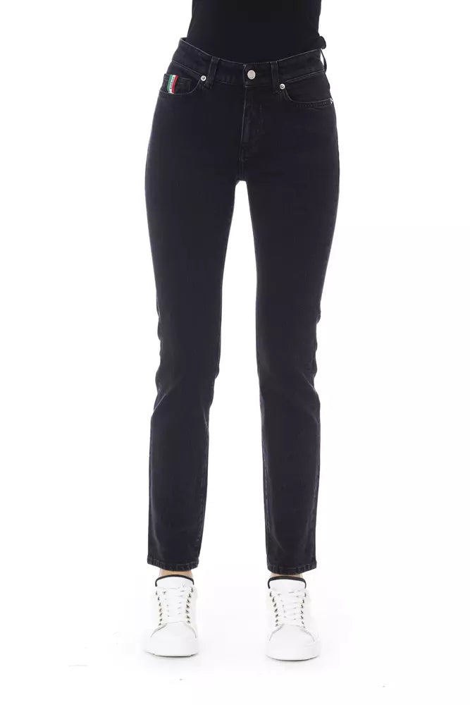 Baldinini Trend Jeans und Hose aus schwarzer Baumwolle