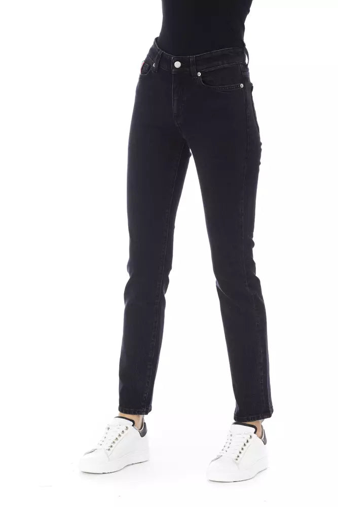 Baldinini Trend Jeans und Hose aus schwarzer Baumwolle