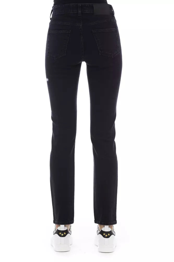 Baldinini Trend Jeans und Hose aus schwarzer Baumwolle