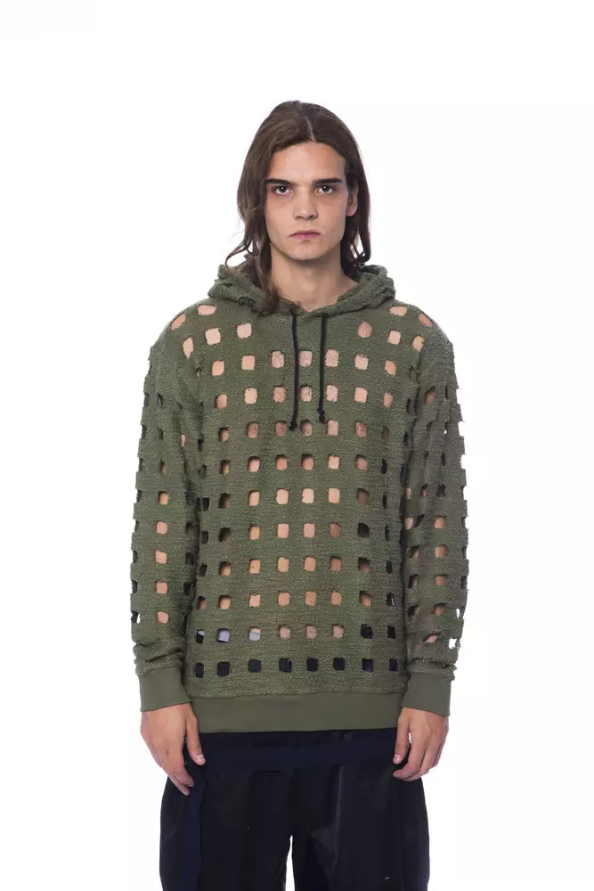 Nicolo Tonetto Army Chic Kapuzenpullover aus perforierter Baumwolle