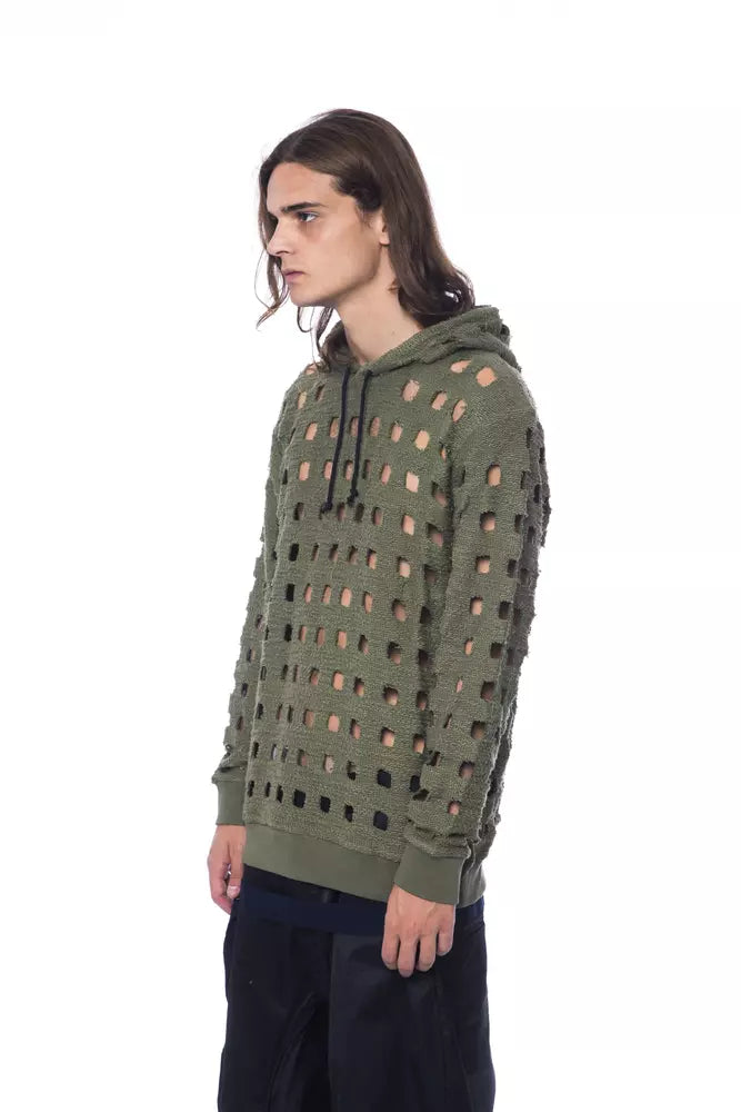 Nicolo Tonetto Army Chic Kapuzenpullover aus perforierter Baumwolle