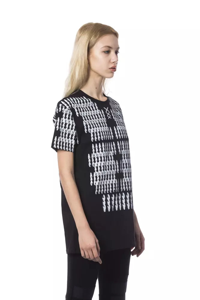 Nicolo Tonetto Monochrome Cotton Tee na may Artistic Prints