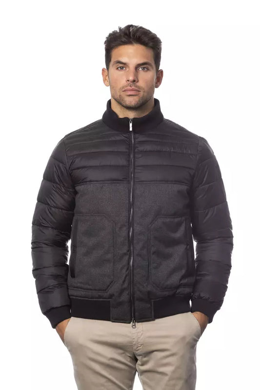 Verri Sleek Grey Bomber Jacket para sa Makabagong Tao