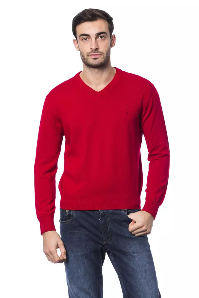 Billionaire Italian Couture Pullover mit Rundhalsausschnitt aus bestickter Merinowolle