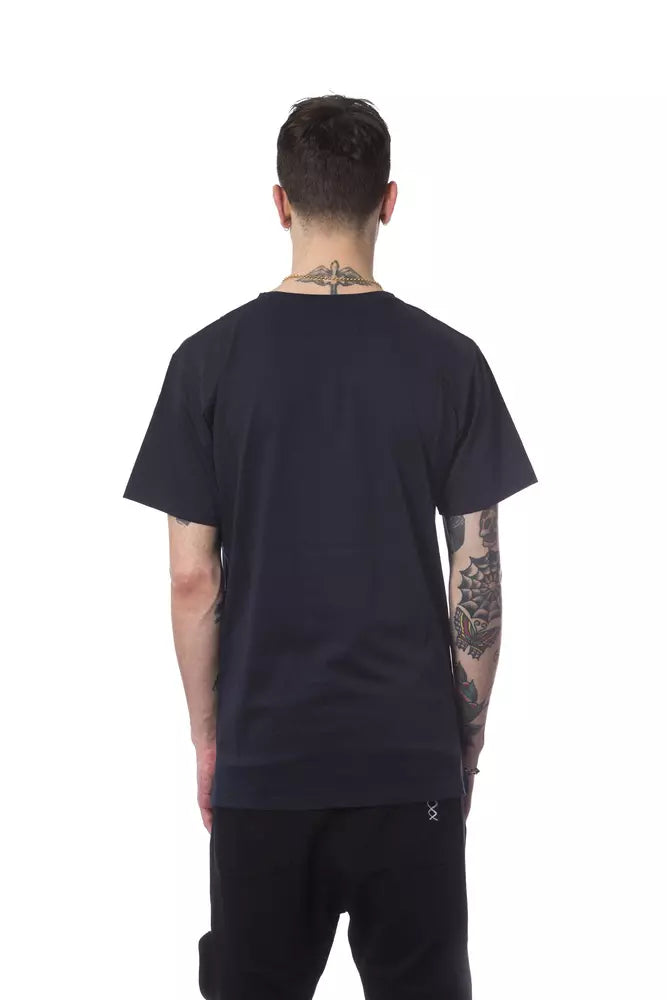 Nicolo Tonetto Sleek Blue Rundhals-Baumwoll-T-Shirt