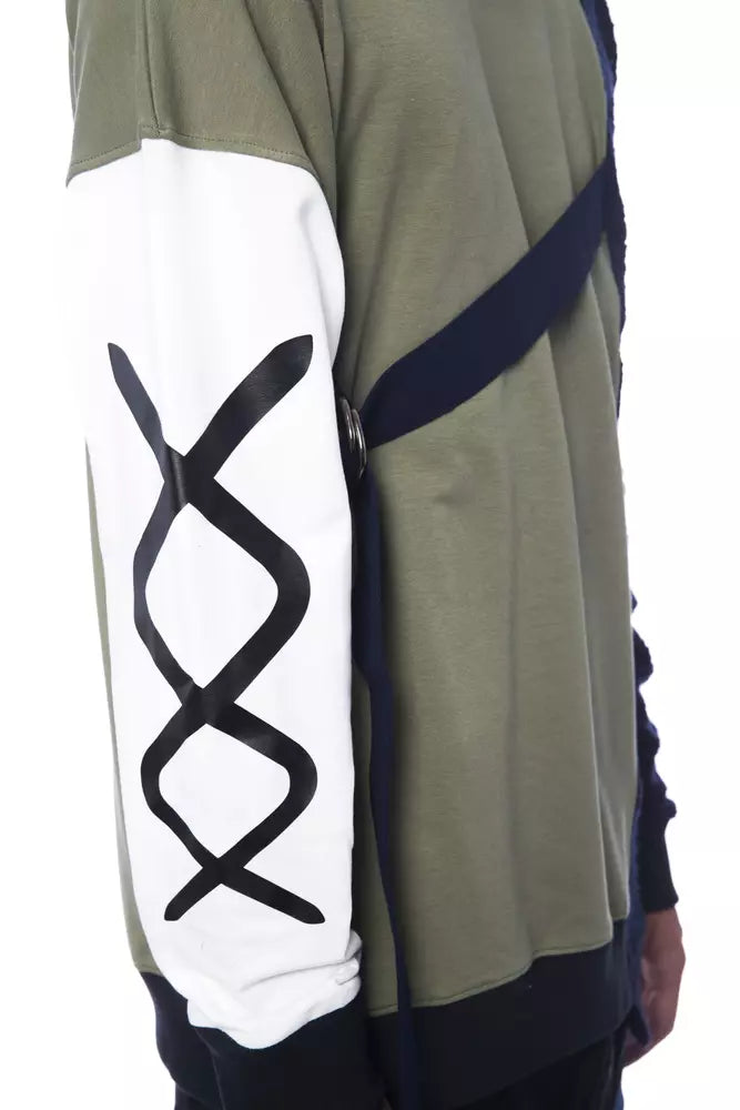 Nicolo Tonetto Elegantes Army-Fleece mit elegantem Logo-Detail