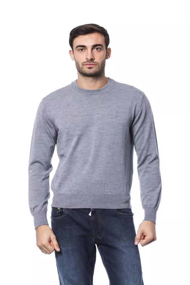 Billionaire Italian Couture Pullover mit Rundhalsausschnitt aus bestickter Merinowolle