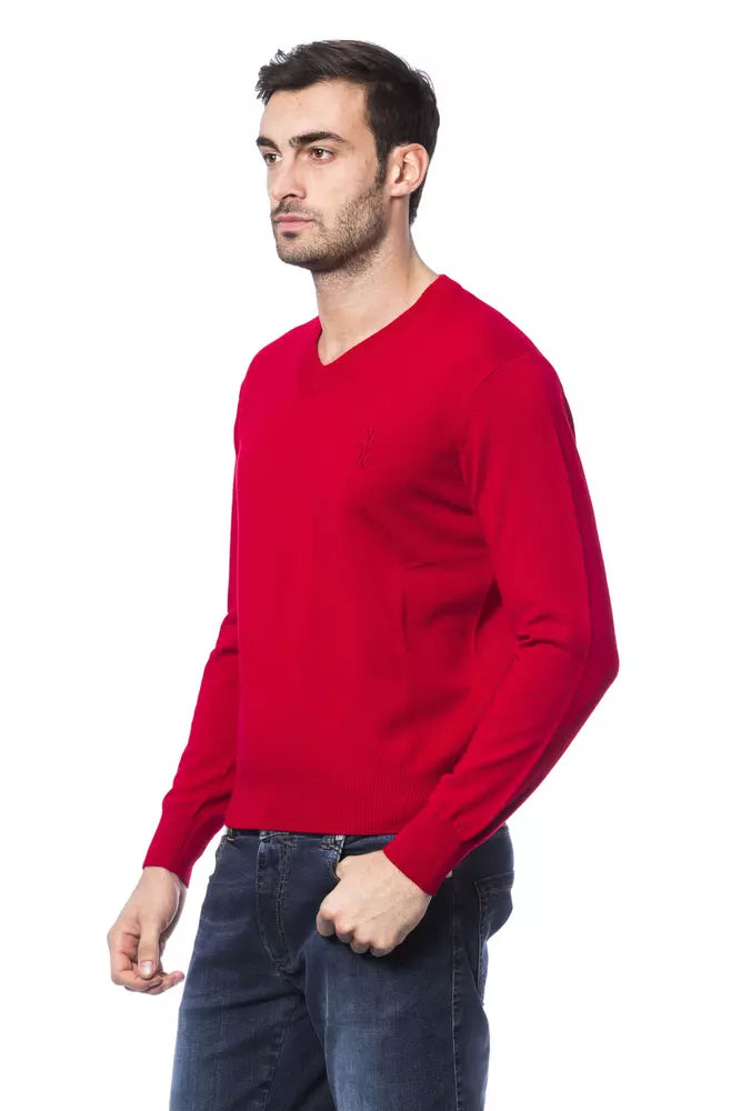 Billionaire Italian Couture Pullover mit Rundhalsausschnitt aus bestickter Merinowolle