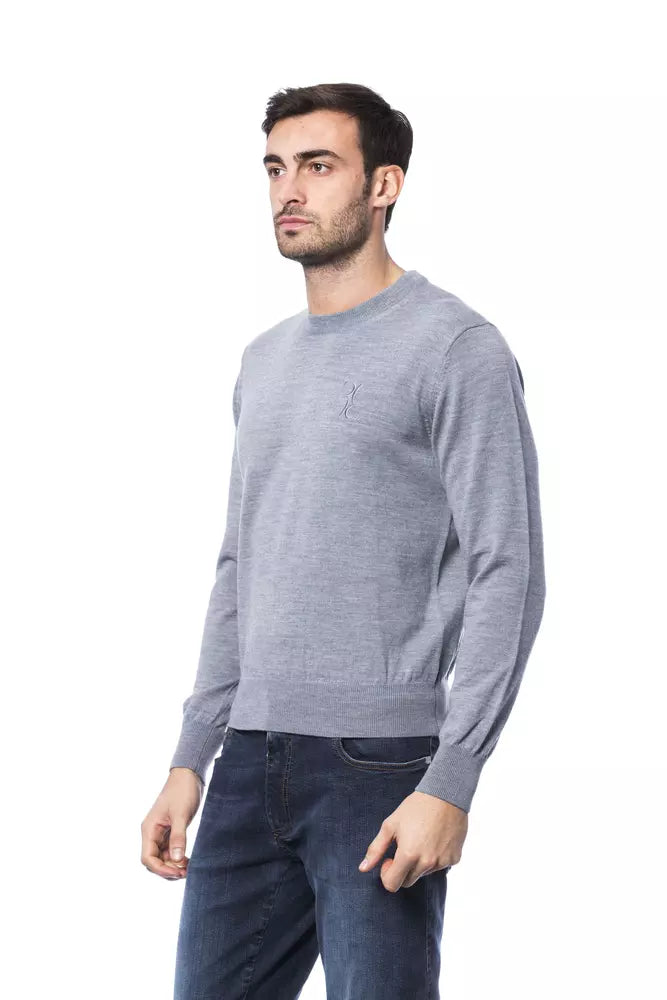 Billionaire Italian Couture Pullover mit Rundhalsausschnitt aus bestickter Merinowolle