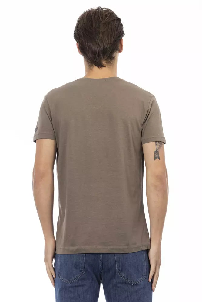 Trussardi Action Refined V-Neck Tee na may Front Print