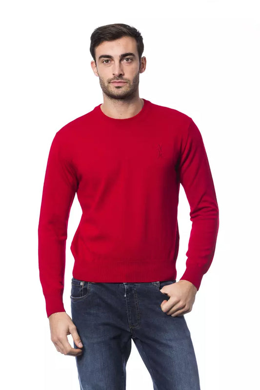 Billionaire Italian Couture Pullover mit Rundhalsausschnitt aus bestickter Merinowolle