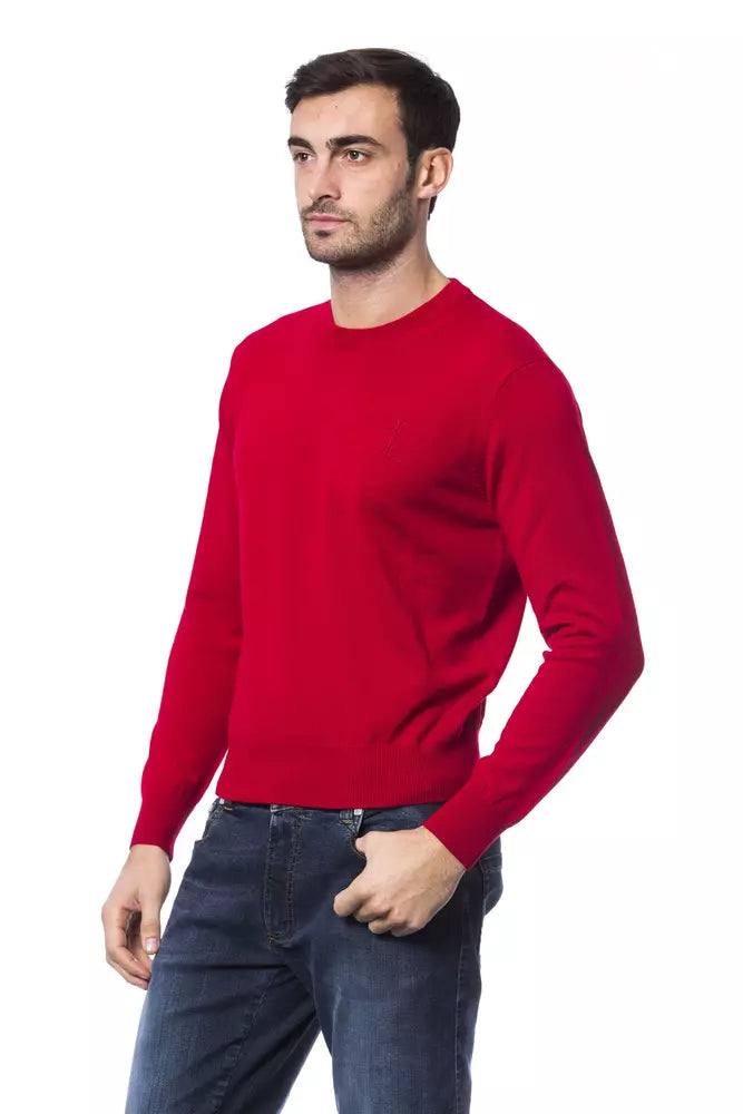 Billionaire Italian Couture Pullover mit Rundhalsausschnitt aus bestickter Merinowolle