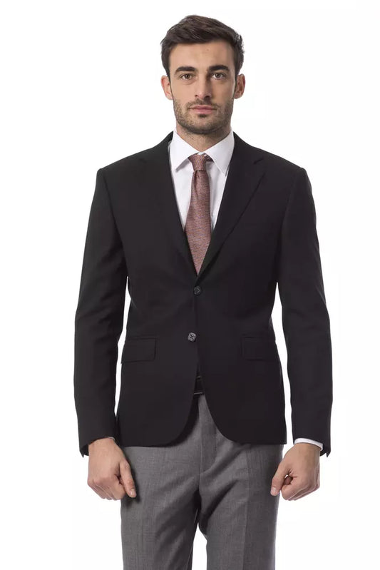 Billionaire Italian Couture Eleganter Blazer aus schwarzer Wolle mit zwei Knöpfen