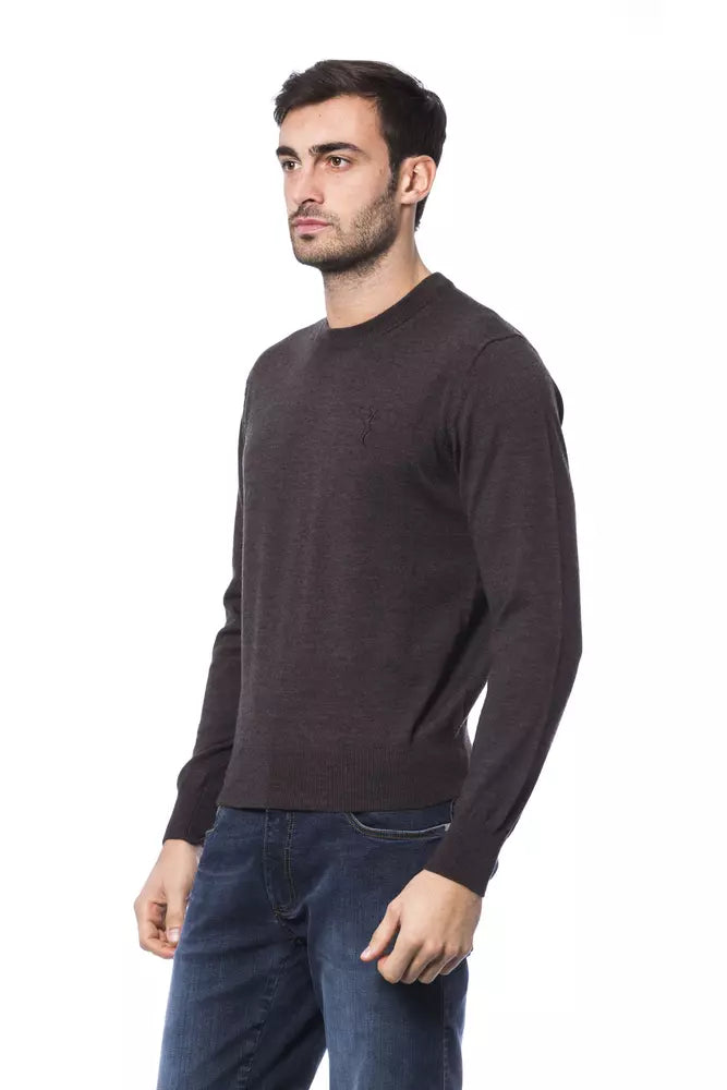 Billionaire Italian Couture Pullover mit Rundhalsausschnitt aus bestickter Merinowolle