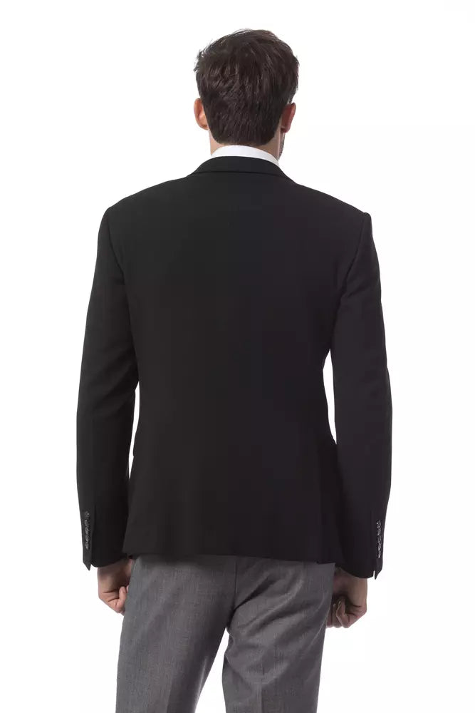 Billionaire Italian Couture Black Wool Men's Blazer