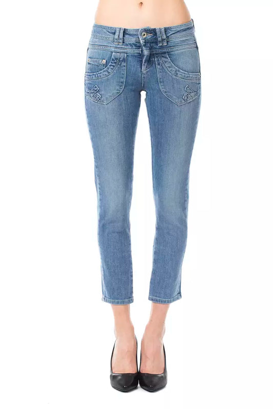 Ungaro Fever Light Blue Cotton Jeans at Pant