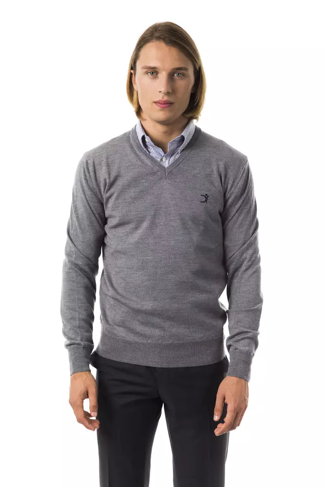 Uominitaliani Sopistikadong V-Neck Merino Wool Sweater