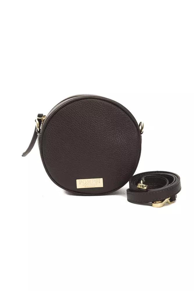 Pompei Donatella Elegant Maliit na Oval Leather Crossbody