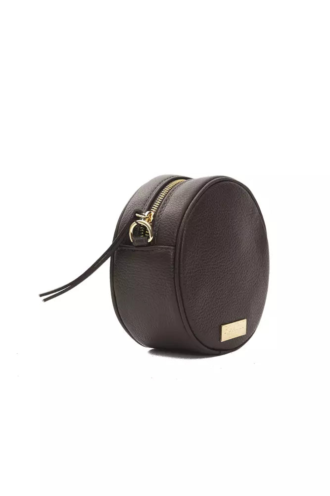 Pompei Donatella Elegant Maliit na Oval Leather Crossbody