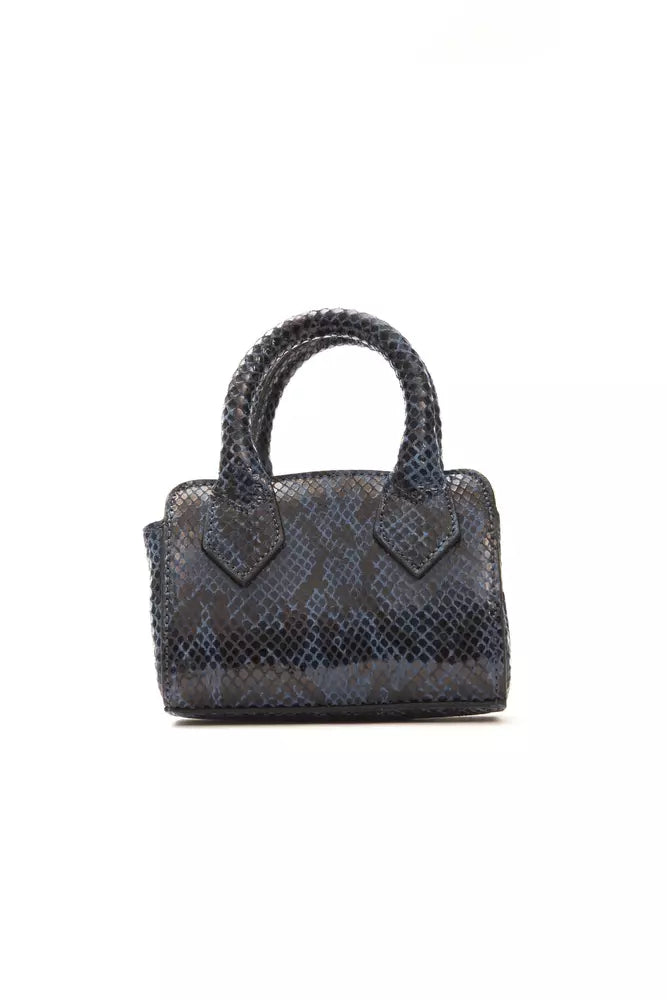 Pompei Donatella Chic Mini-Ledertasche mit Python-Print