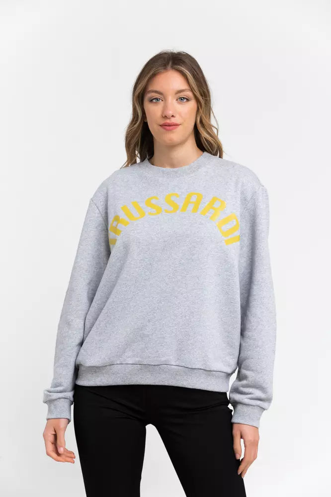 Trussardi Übergroßes Rundhals-Sweatshirt aus Baumwollmischung