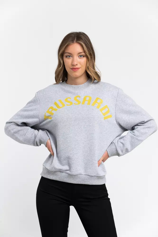 Trussardi Übergroßes Rundhals-Sweatshirt aus Baumwollmischung