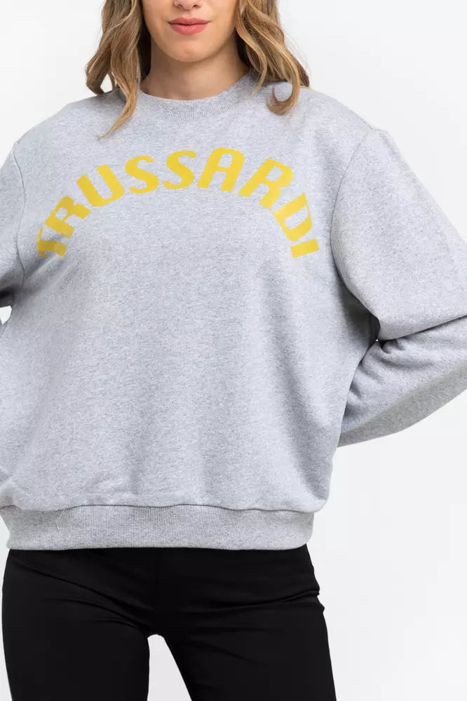 Trussardi Übergroßes Rundhals-Sweatshirt aus Baumwollmischung