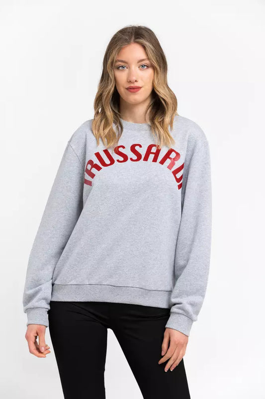 Elegantes, übergroßes Sweatshirt aus Baumwollmischung von Trussardi