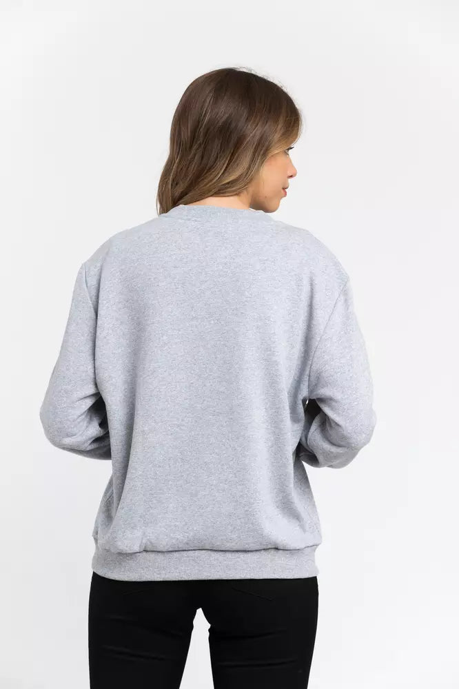 Trussardi Übergroßes Rundhals-Sweatshirt aus Baumwollmischung