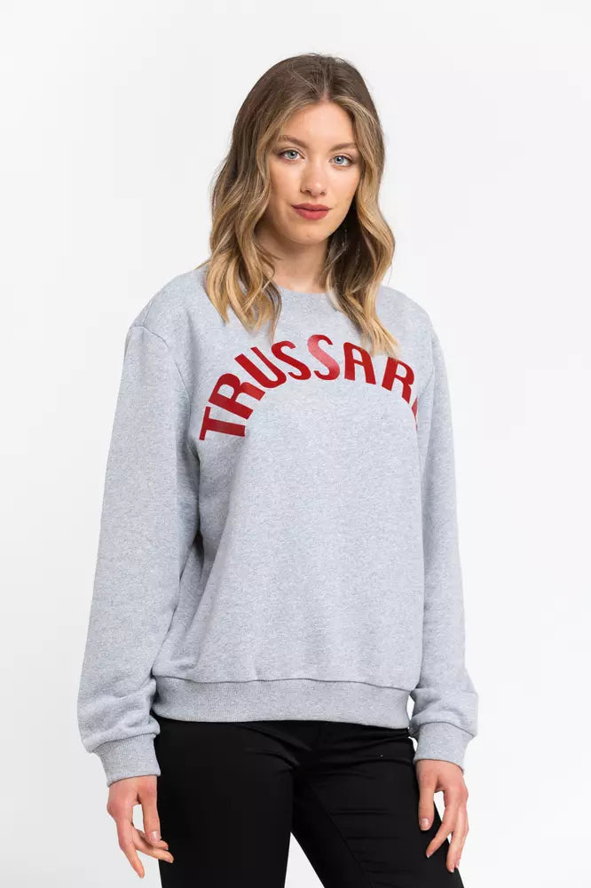 Elegantes, übergroßes Sweatshirt aus Baumwollmischung von Trussardi