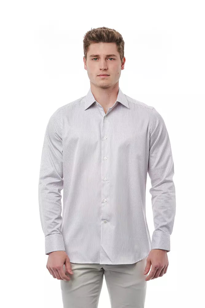 Bagutta Elegant Italian Collar Cotton Shirt para sa Mga Lalaki