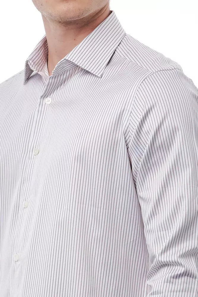 Bagutta Elegant Italian Collar Cotton Shirt para sa Mga Lalaki