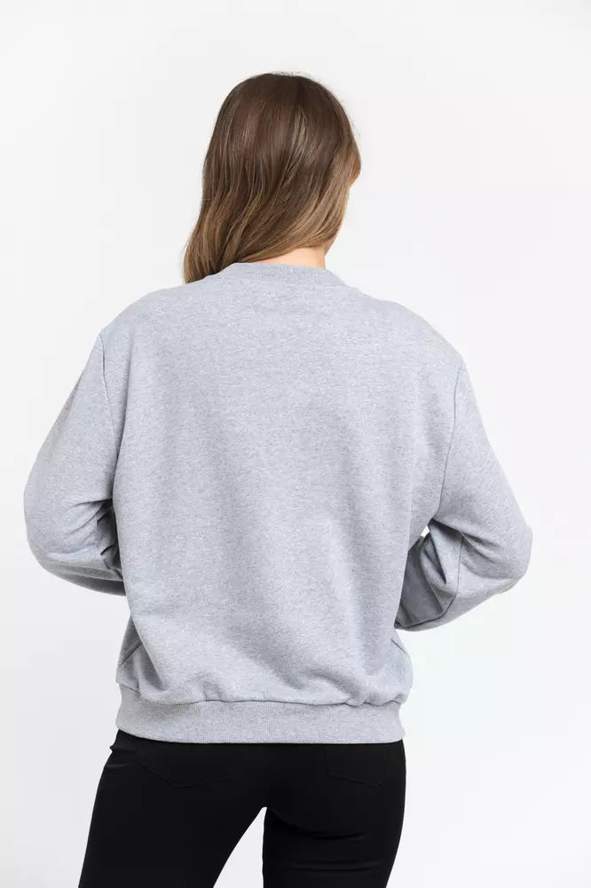 Elegantes, übergroßes Sweatshirt aus Baumwollmischung von Trussardi