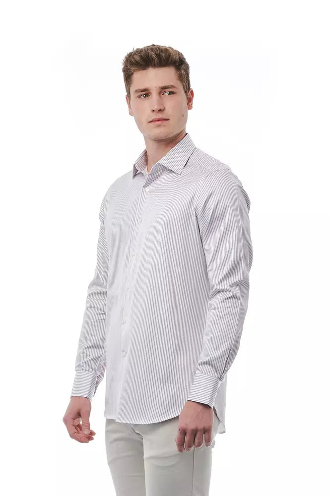 Bagutta Elegant Italian Collar Cotton Shirt para sa Mga Lalaki