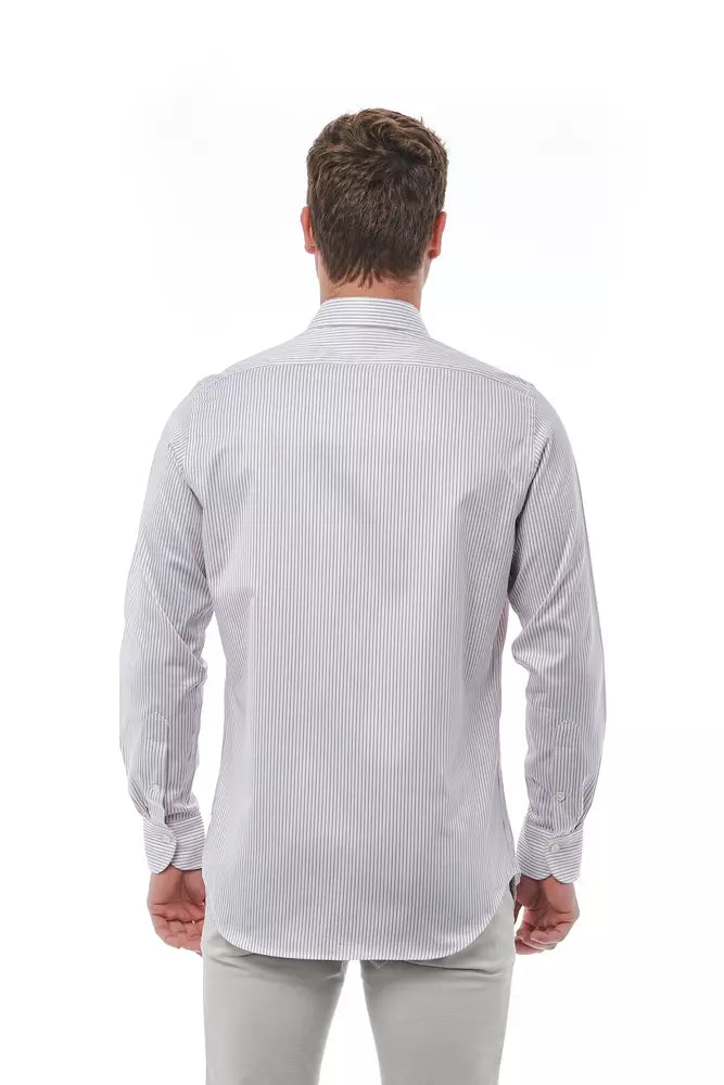 Bagutta Elegant Italian Collar Cotton Shirt para sa Mga Lalaki