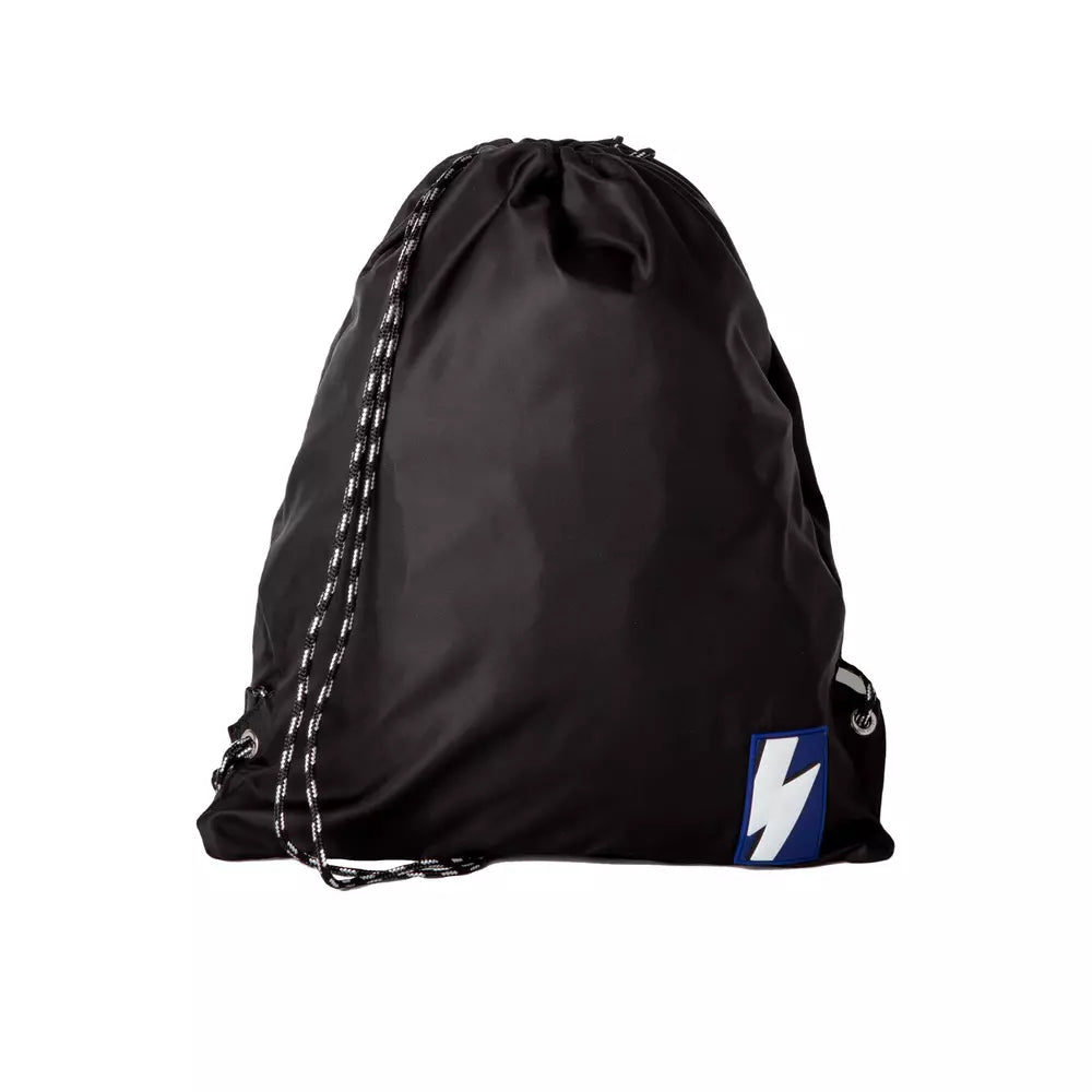 Neil Barrett Elegant Drawstring Backpack sa Sleek Black