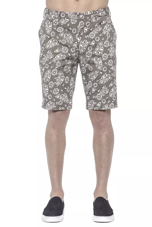 PT Torino Elegant Patterned Bermuda Shorts sa Berde