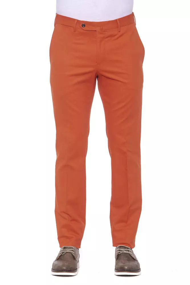 PT Torino Chic Red Cotton Stretch Panlalaking Pantalon