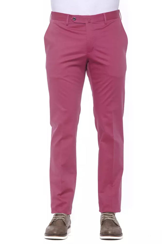 PT Torino Elegant Fuchsia Cotton Blend Pantalon