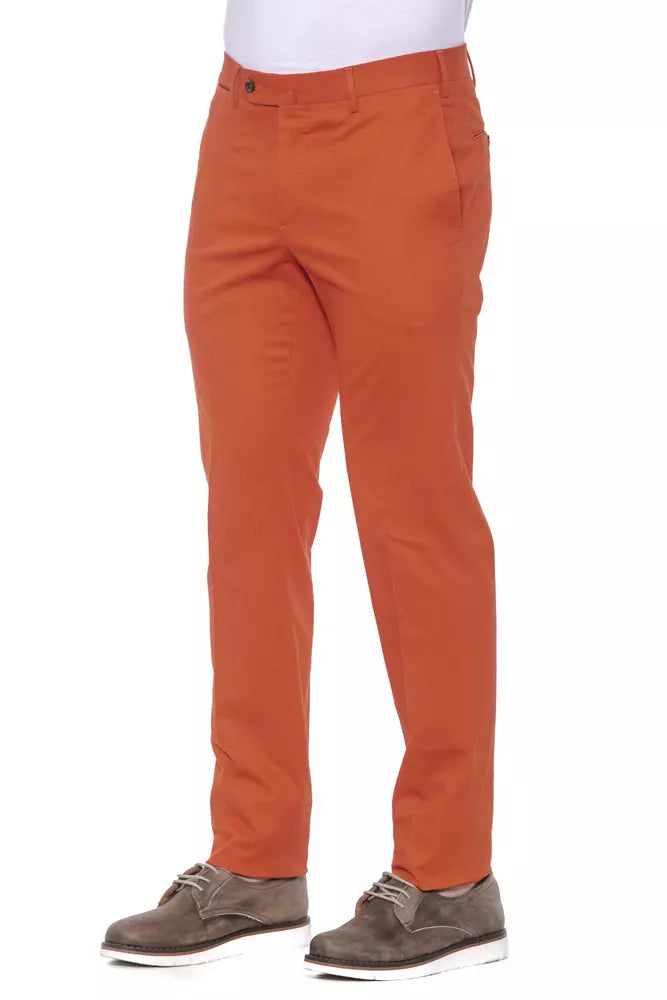 PT Torino Chic Herren-Hose aus Baumwollstretch in Rot