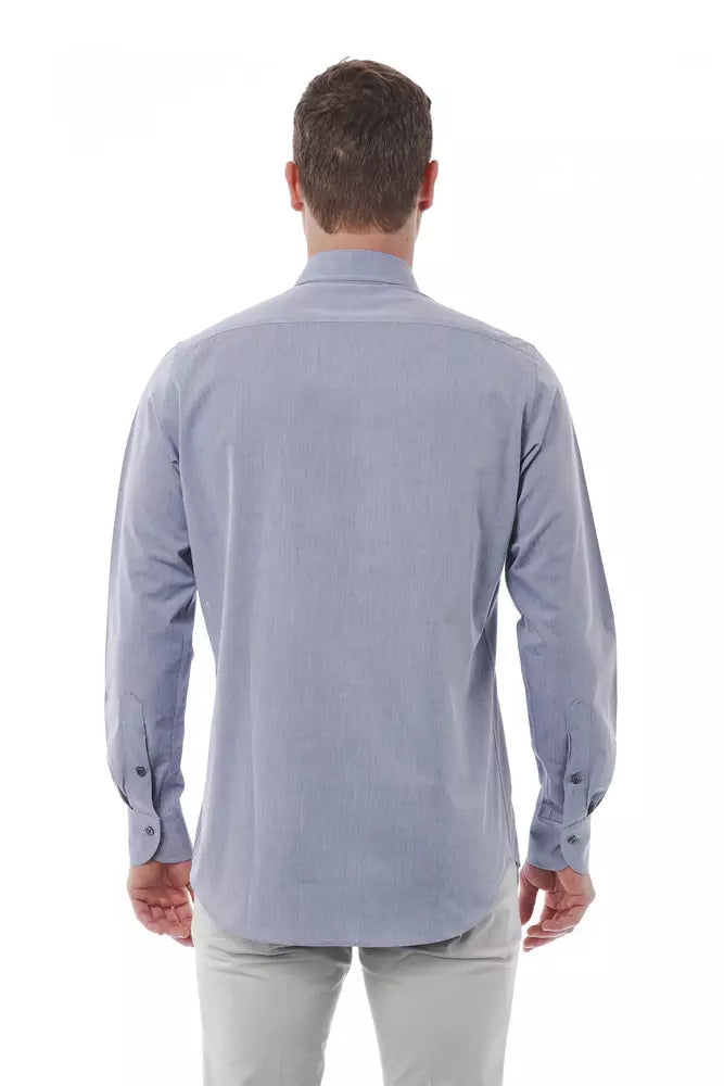 Bagutta Elegant Grey Italian Collar Regular Fit Shirt